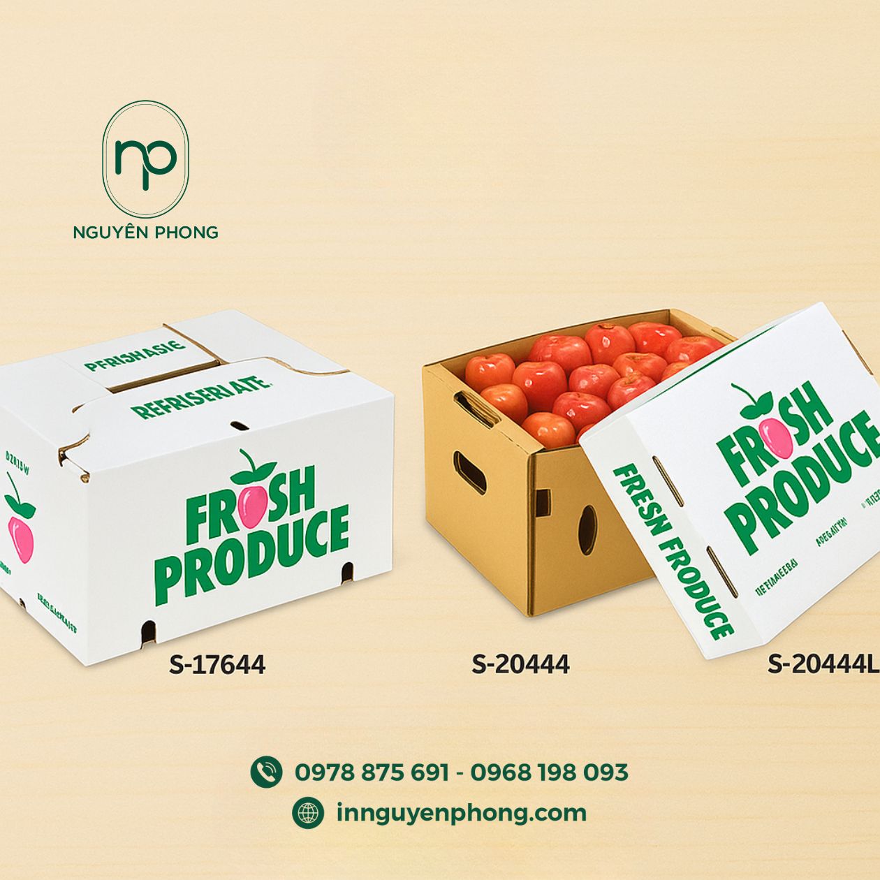 Mẫu thùng carton đựng quả roi